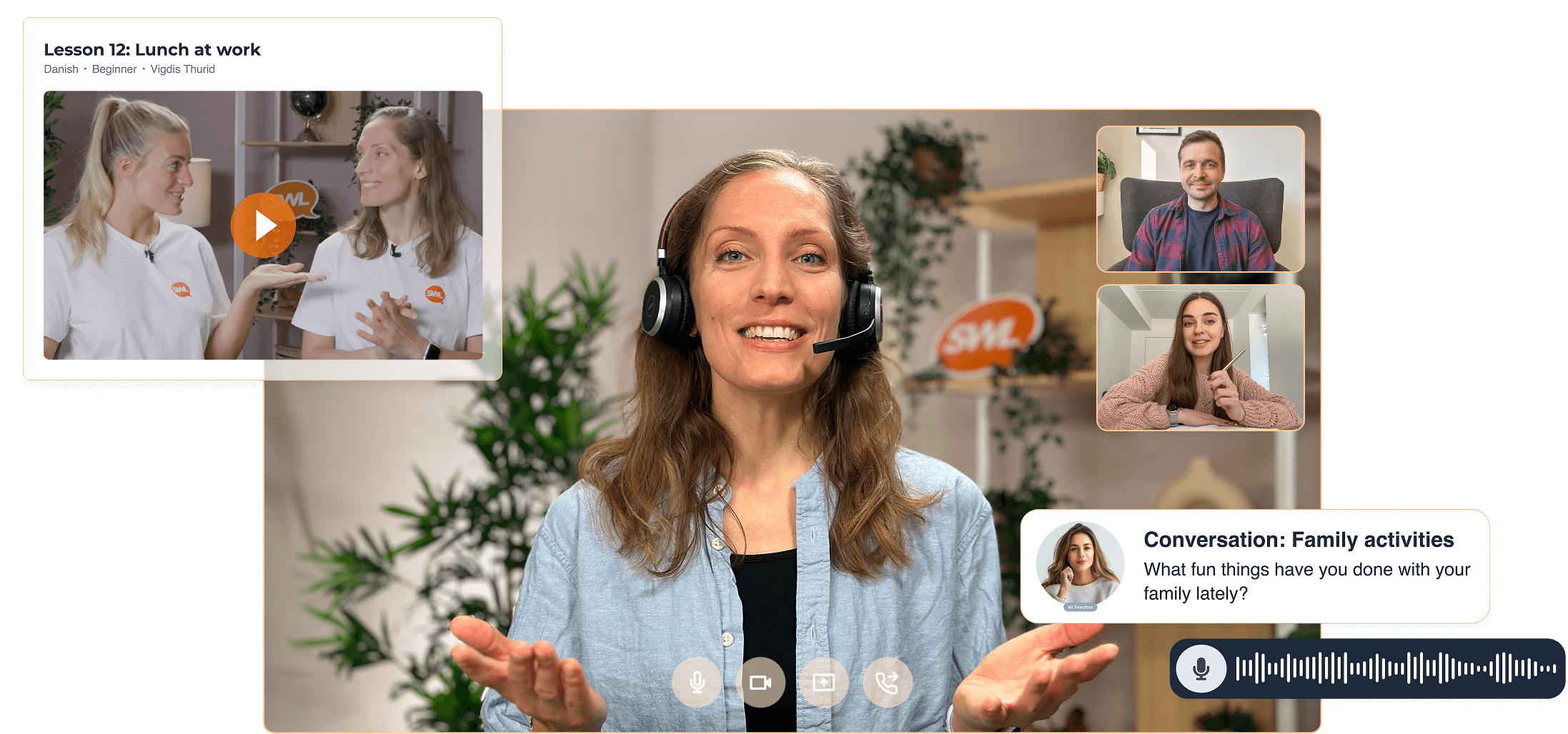 Learners in Swap Language video lessons
